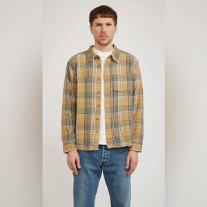 NWT Corridor Beige Acid Plaid Staag Men’s Shirt